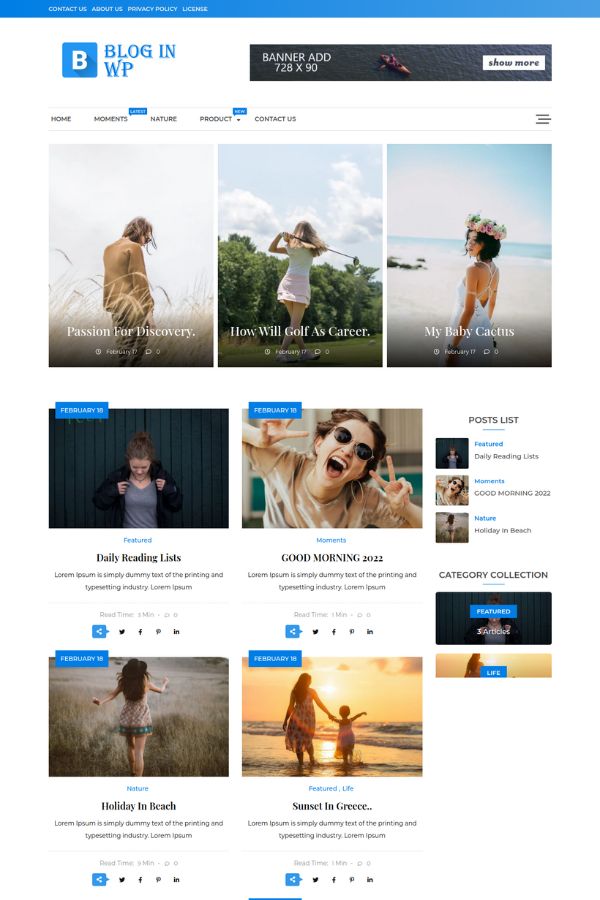 Bloginwp Website Template