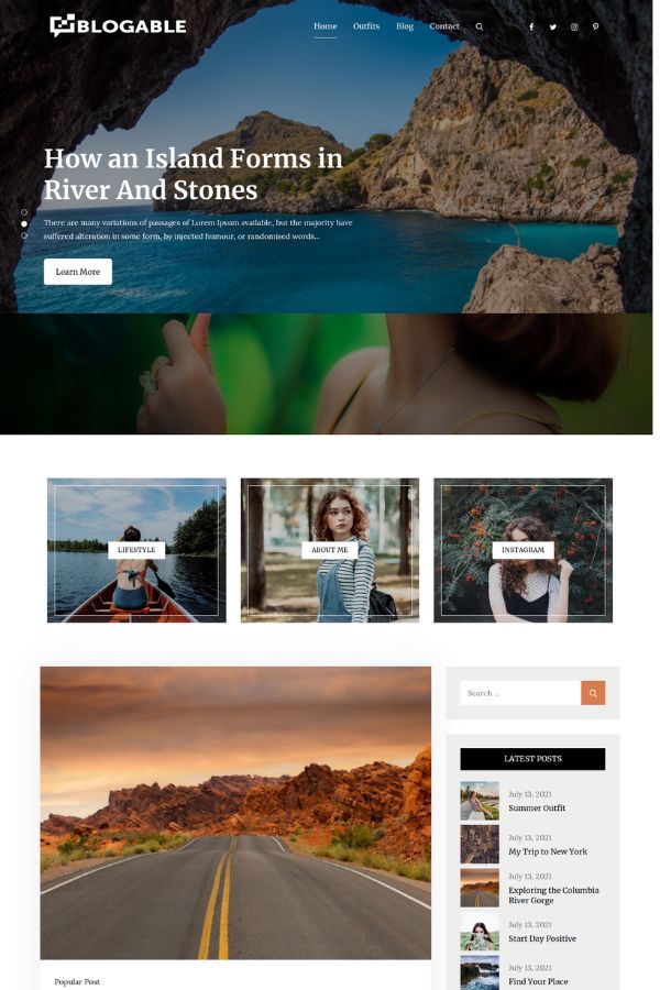 Blogable Website Template