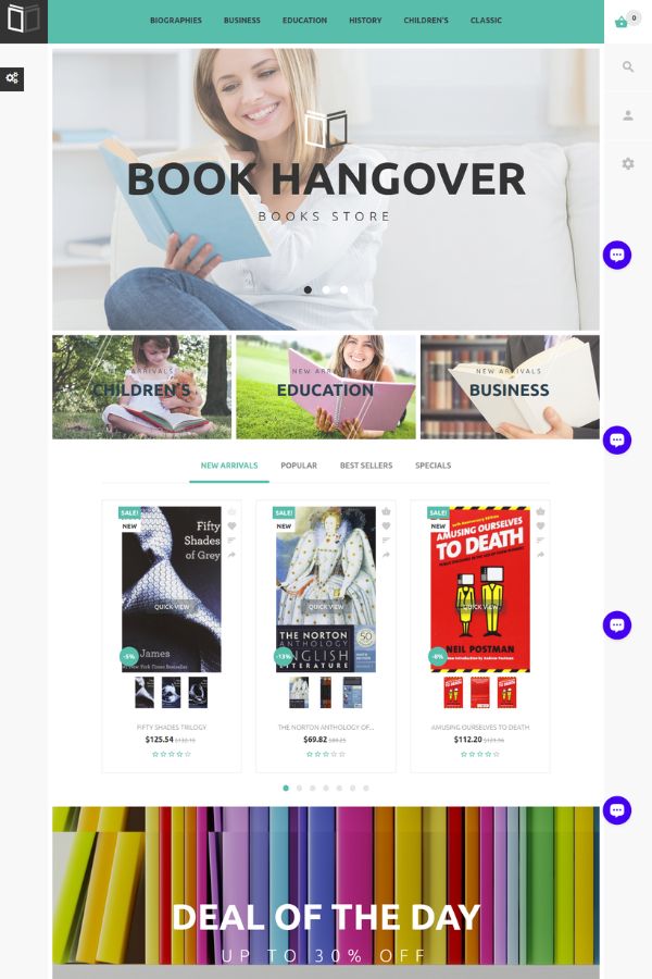  Book Website Template