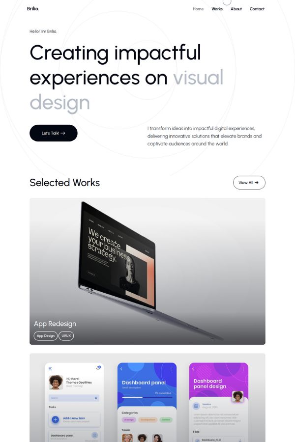 Brilio - Personal Portfolio Template