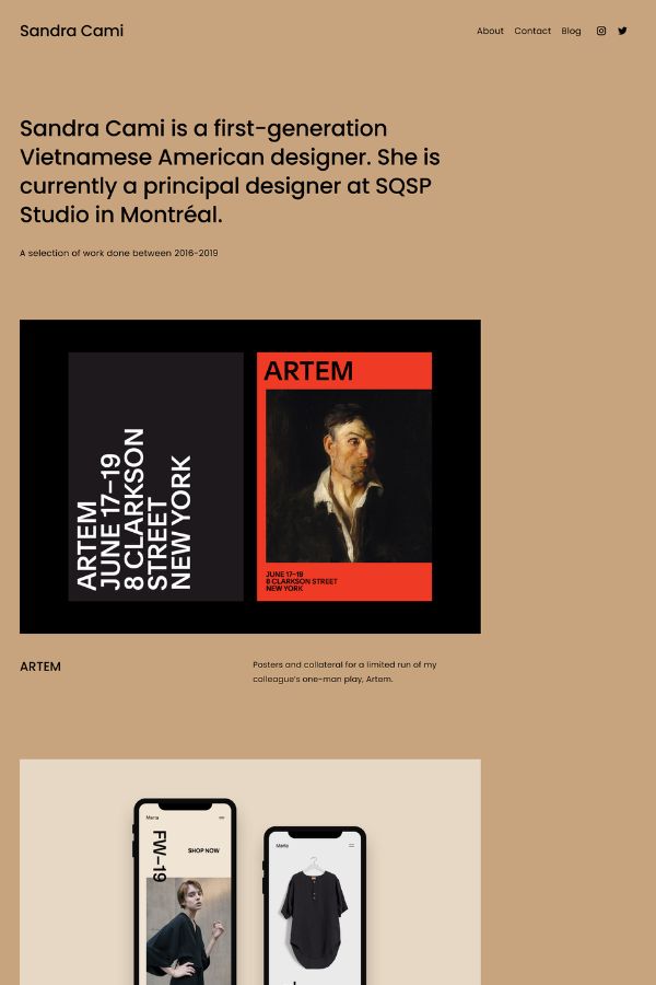 Cami Graphic Design Portfolio Template