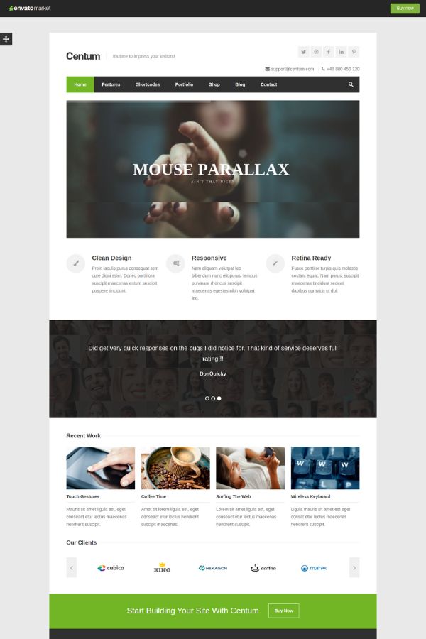 Centum Website Template