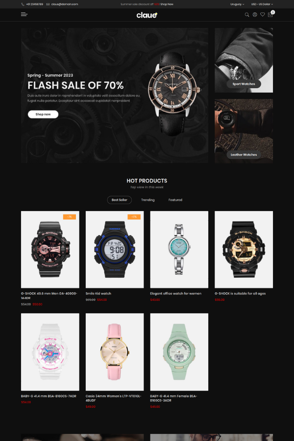 Claue ecommerce Magento Theme