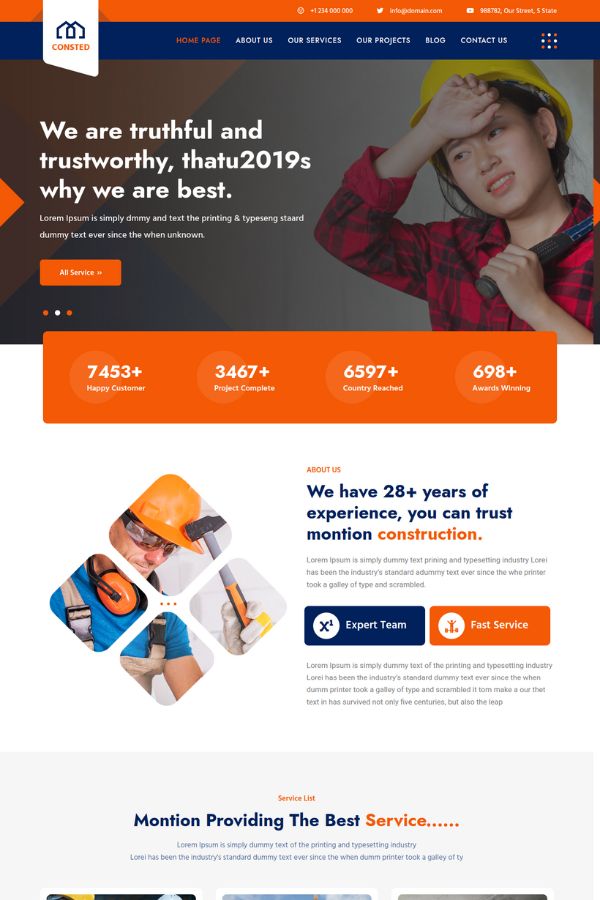 Consted Website Template