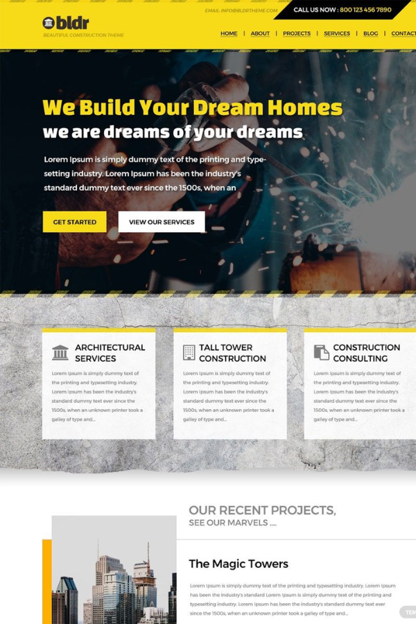 Construction Company Website Template