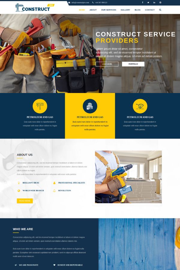 Construction Website Template