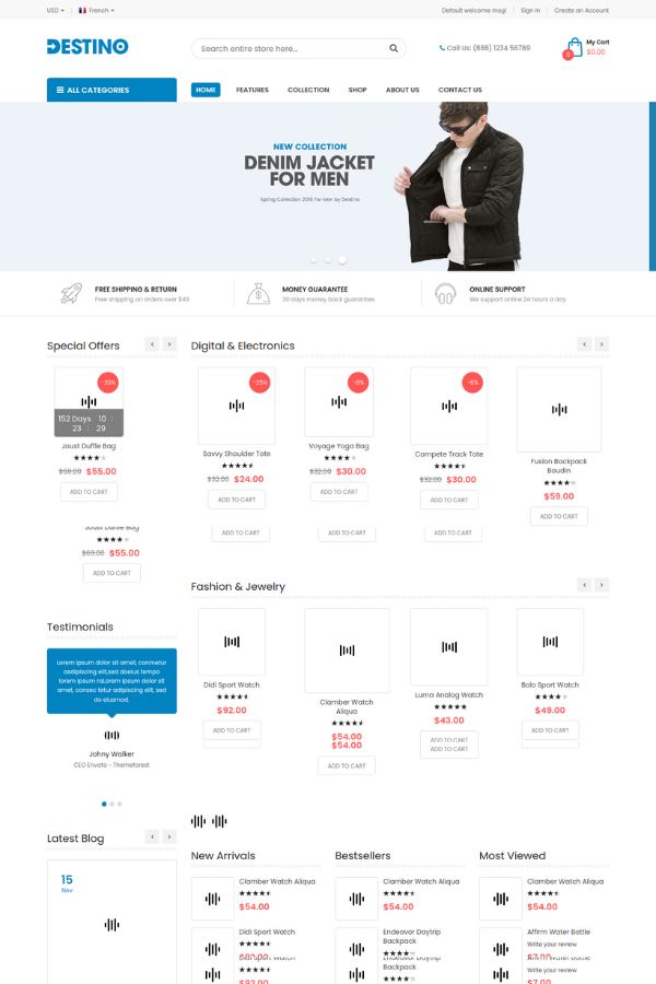 Destino Website Templates