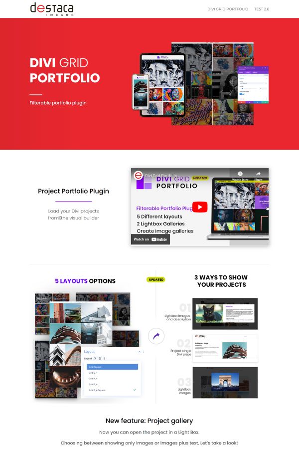 Divi Grid Portfolio Website Template