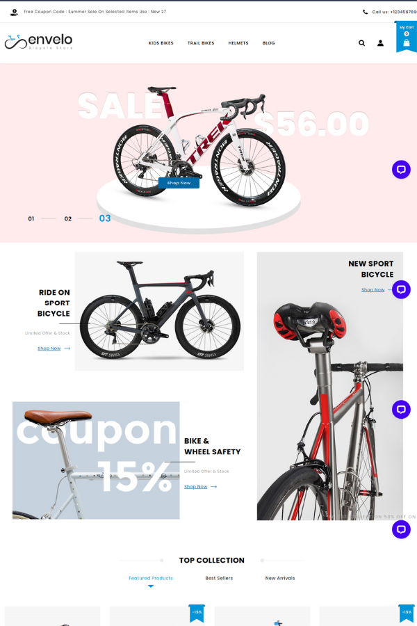 Envelo Bicycle Store Theme