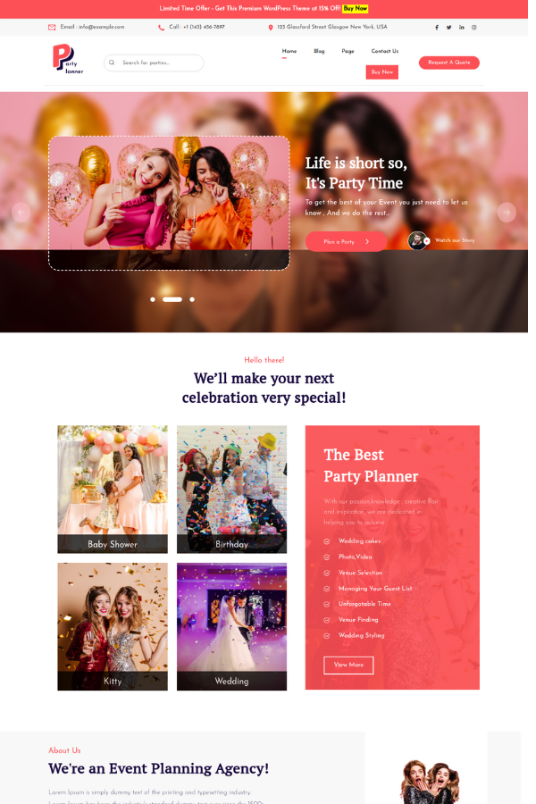 Event Management Website Template