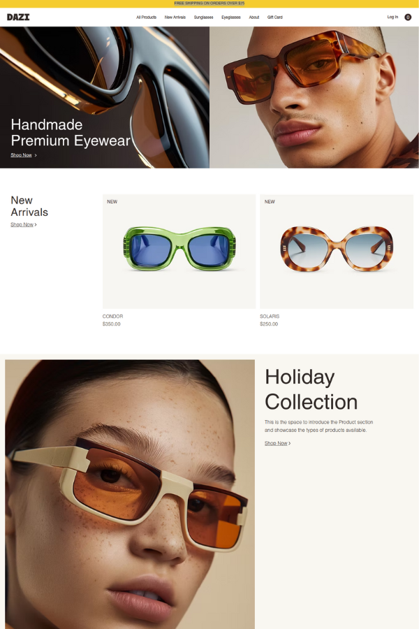 Eyewear Store Template