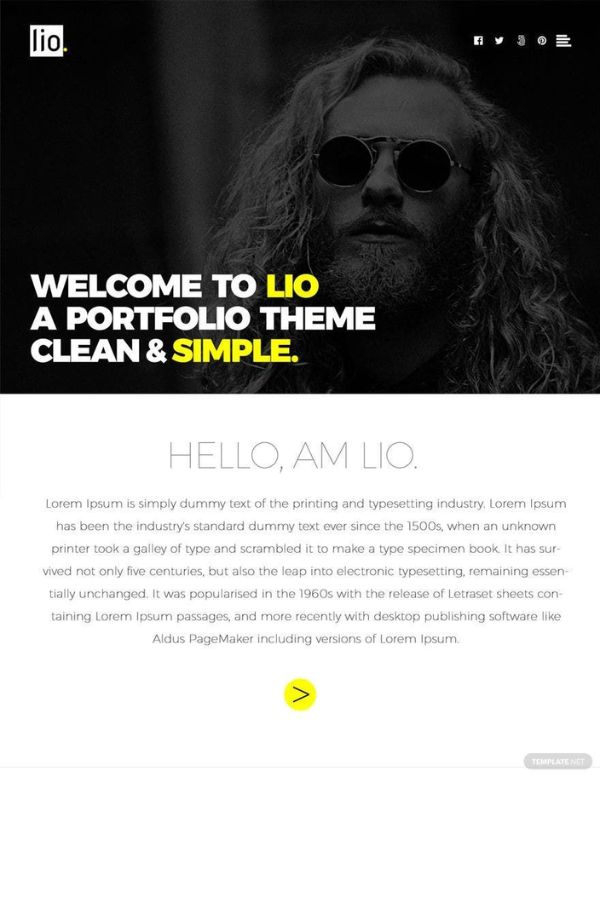 Free Photographer Portfolio PSD Website Template