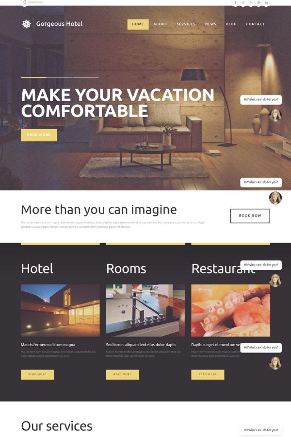 Hotels Website Template