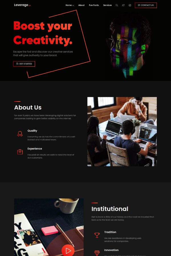 Leverage Website Template