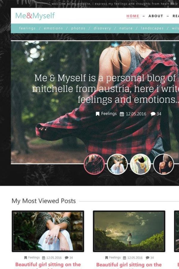 Me & Myself Personal Blog Template