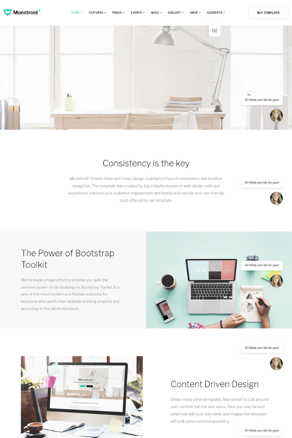 Monstroid2 Website Template