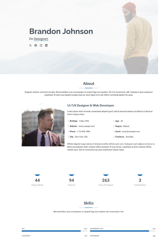 MyResume Free Bootstrap 5 Responsive Portfolio Template