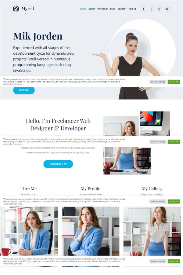 Myself Website Template