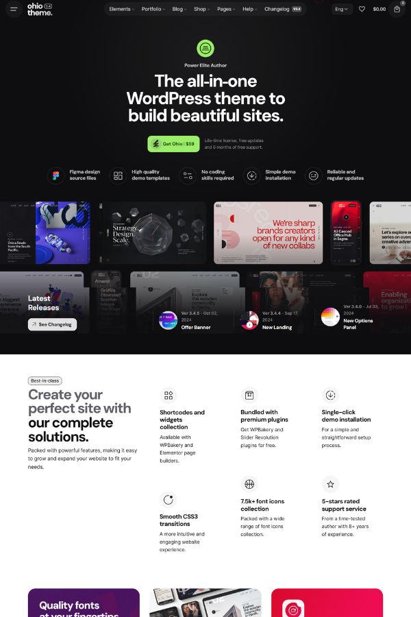 Ohio Creative Portfolio & Agency WordPress Theme