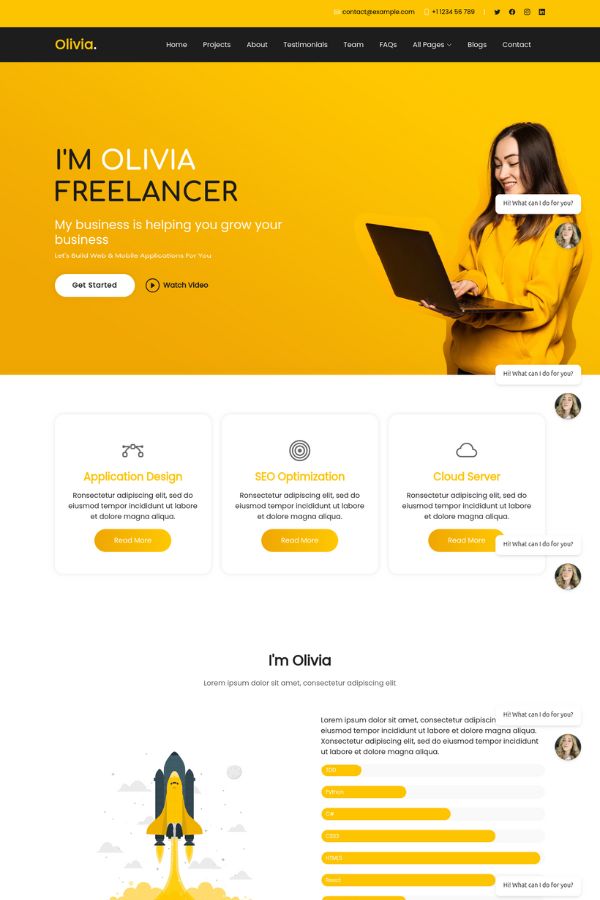 Olivia Web Design & Development Website Template