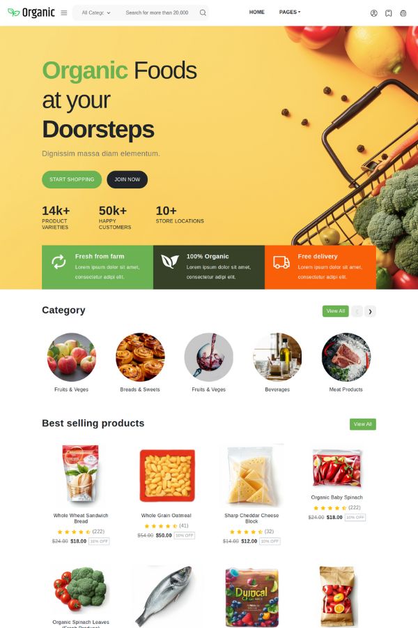 Organic eCommerce Website Template