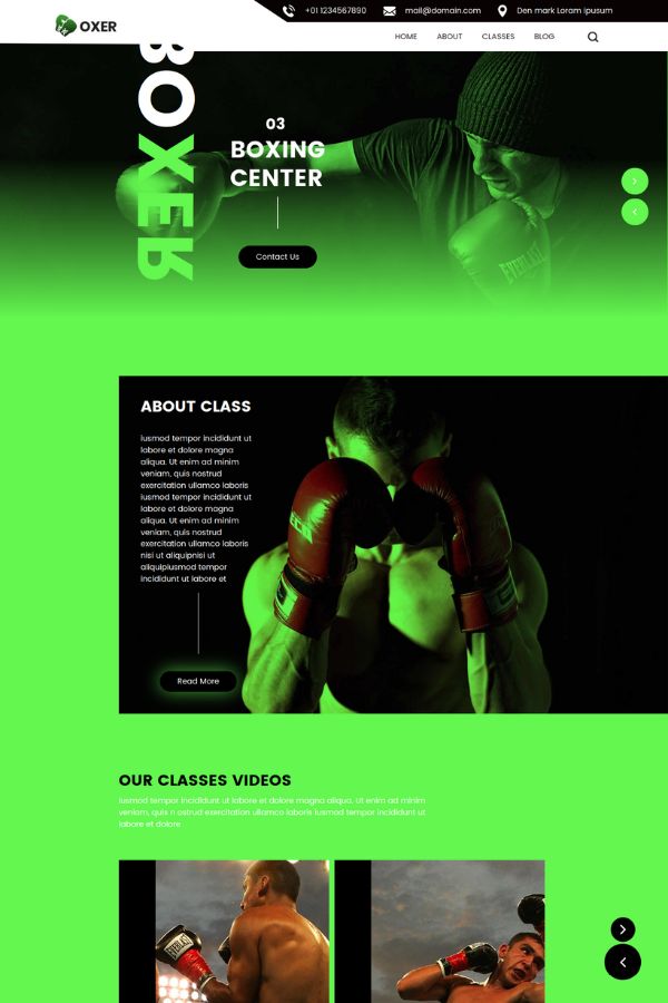 Oxer Website Template