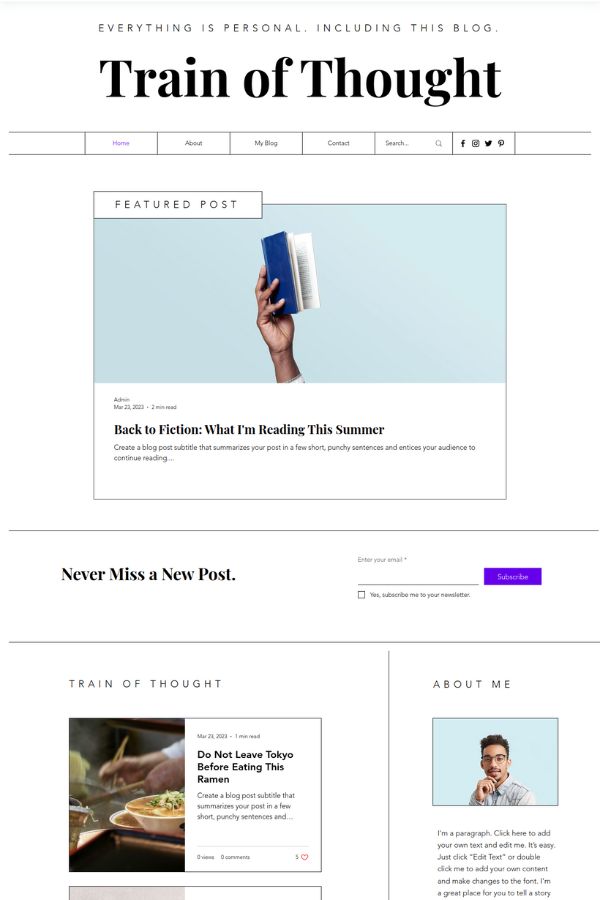 Personal Blog Template