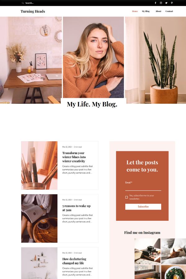 Personal Blog Website Template