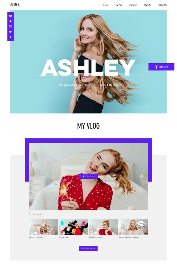 Personal Vlog Template