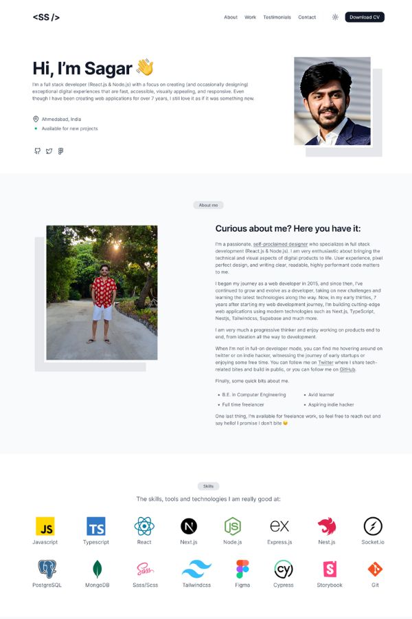 Personal Portfolio Website Template 