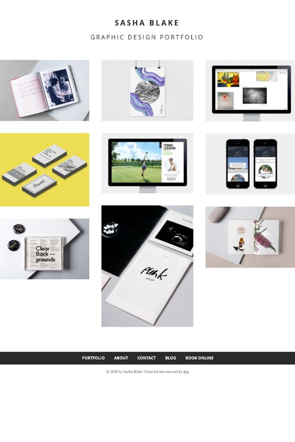 Sasha Blake Graphic Design Portfolio Template