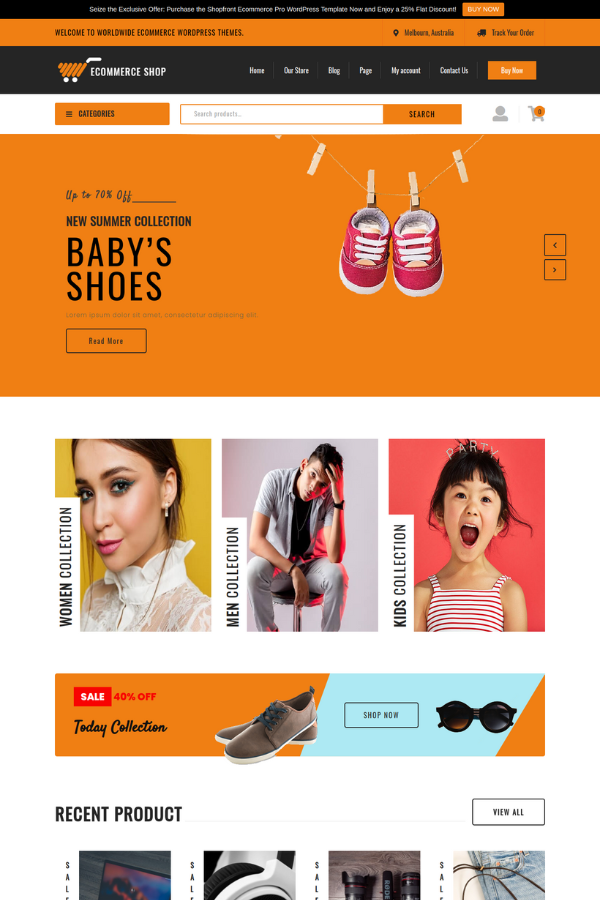 Shopfront Ecommerce Template