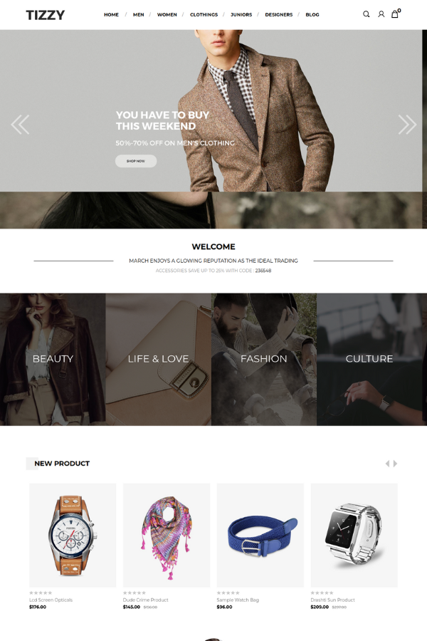 Tizzy - Multipurpose Magento Theme