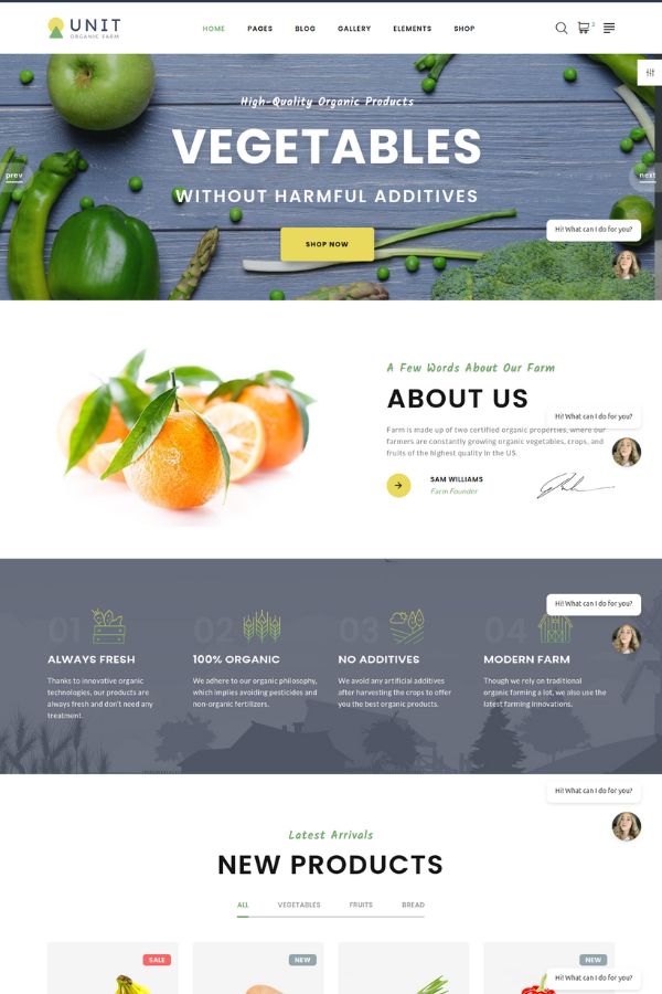 Unit Modern Website Template