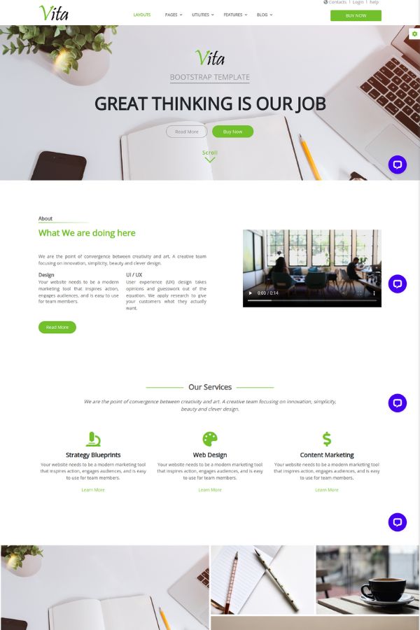 Vita Website Template