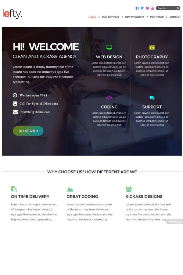 Web Design Portfolio HTML5 CSS3 Website Template