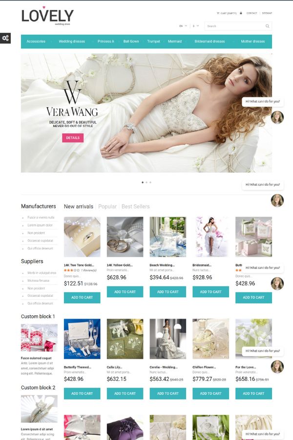 Wedding Shop Website Template