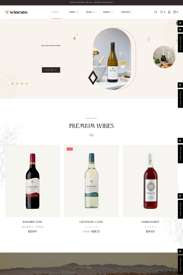 Winesto Elementor - Wine & Liquor Shop  Theme