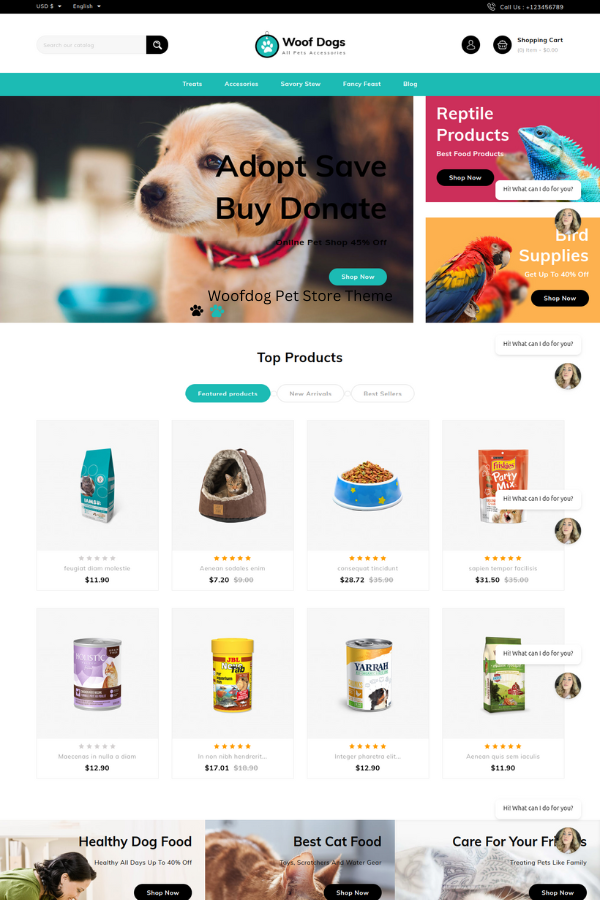 Woofdog Pet Store Theme