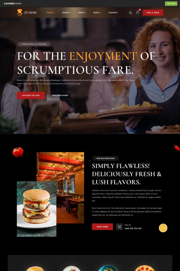 Zummi – Restaurant & Cafe Template