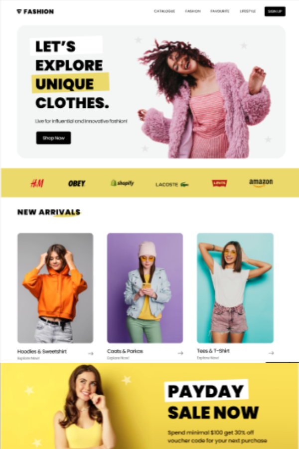 E commerce Fashion Shopping Website Template