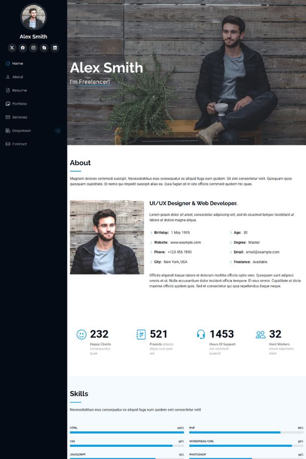 iPortfolio Portfolio Website Template