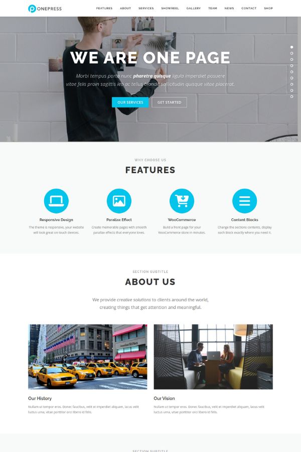 OnePress Website Template