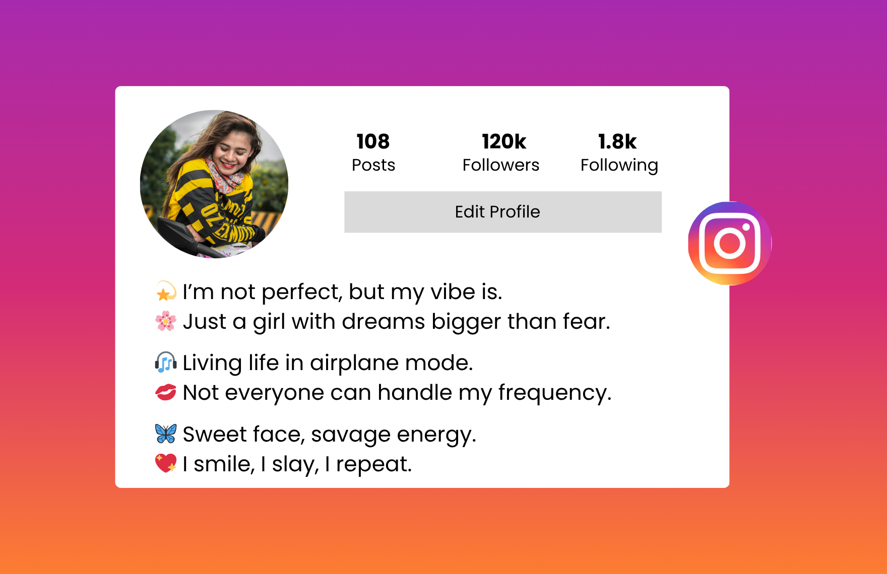line bio for instagram for girl