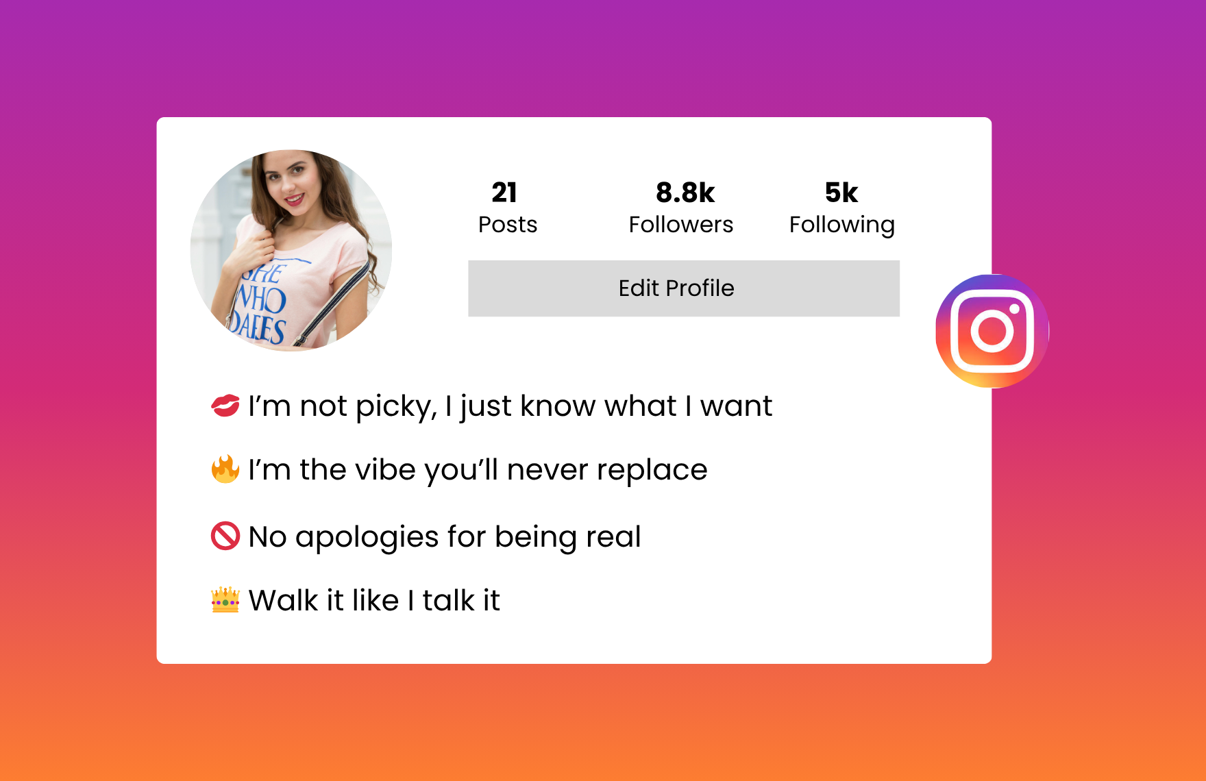 attitude instagram bio for girls