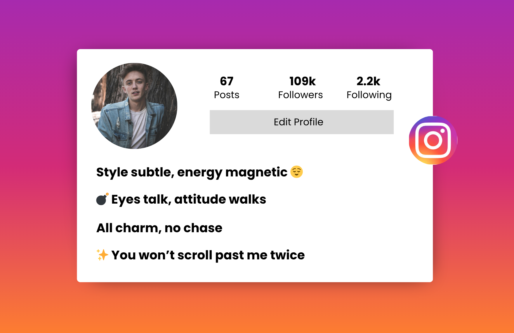 attractive instagram bio for boys