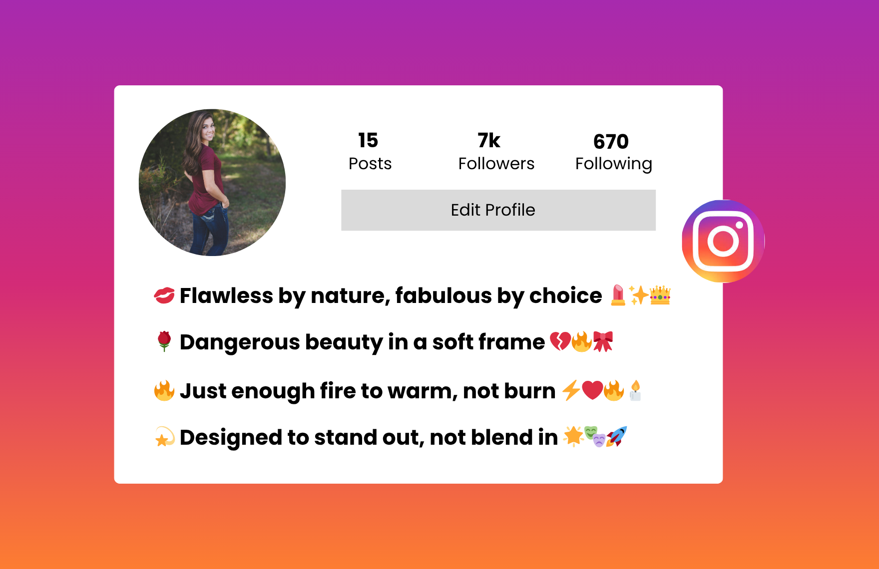 attractive instagram bio for girls