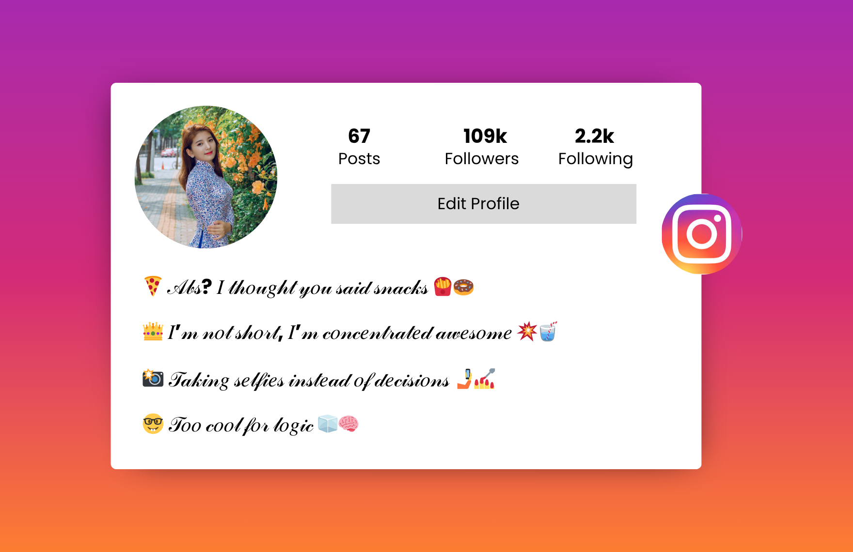 funny instagram bio for girls