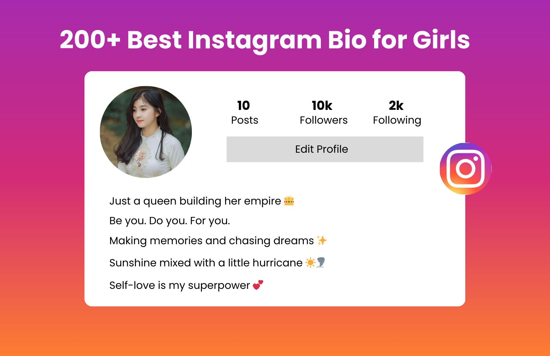 Instagram Bio for Girls