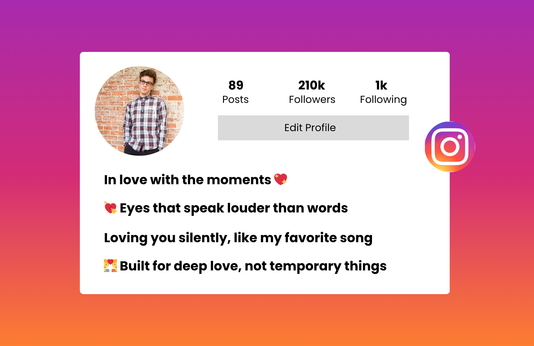 love instagram bio for boys